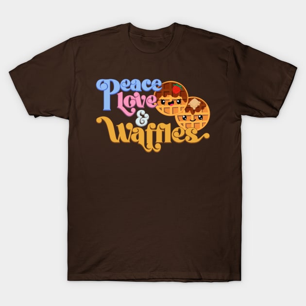 Peace Love and Waffles T-Shirt by steviezee